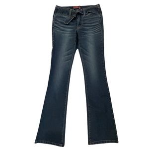 Y2K SPM beaded jeans with built in belt